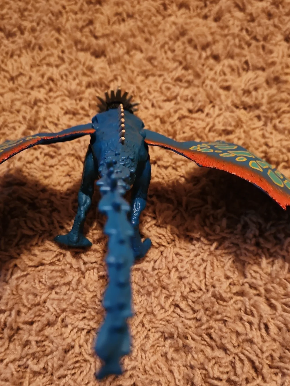 How To Train Your Dragon Deadly Nadder Blue Dragon Figure with Teal & Orange